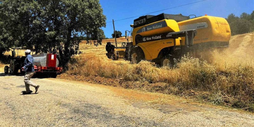 Kütahya’da biçerdöverlerin yanında su tankeri bulundurma zorunluluğu