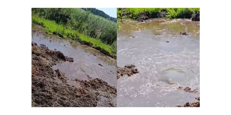 Buldan Yayla Gölünde temizleme çalışmaları esnasında su kaynağı bulundu