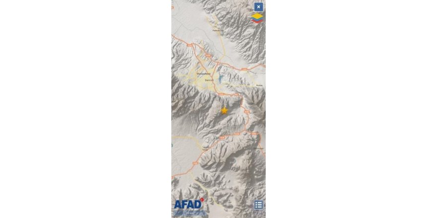 Denizli’de 3.2 büyüklüğünde deprem