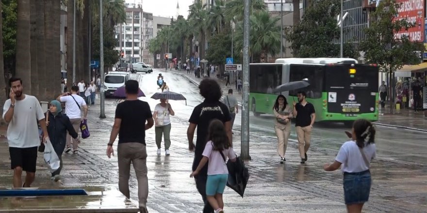 Denizli aylar sonra düşen yağmurla serinledi